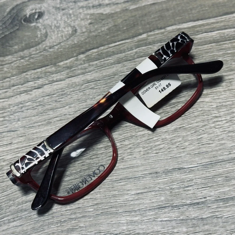 CoverGirl CG0531 071 Eyeglass Frames Womens 51-17-135 Red Tortoise Rectangular‎